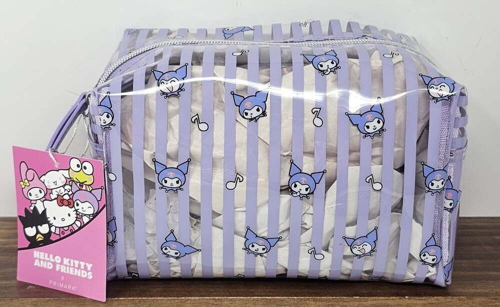 Primark Hello Kitty And Friends Sanrio Kuromi Purple PVC Toiletry Cosmetic Bag